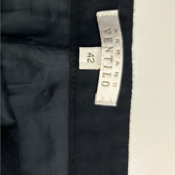 Armand Ventilo Black 100% Wool Lined High Rise Cuffed Pants Size 10 - Picture 12 of 12